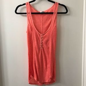 Intimately Free People Orange Tank Top Size Large